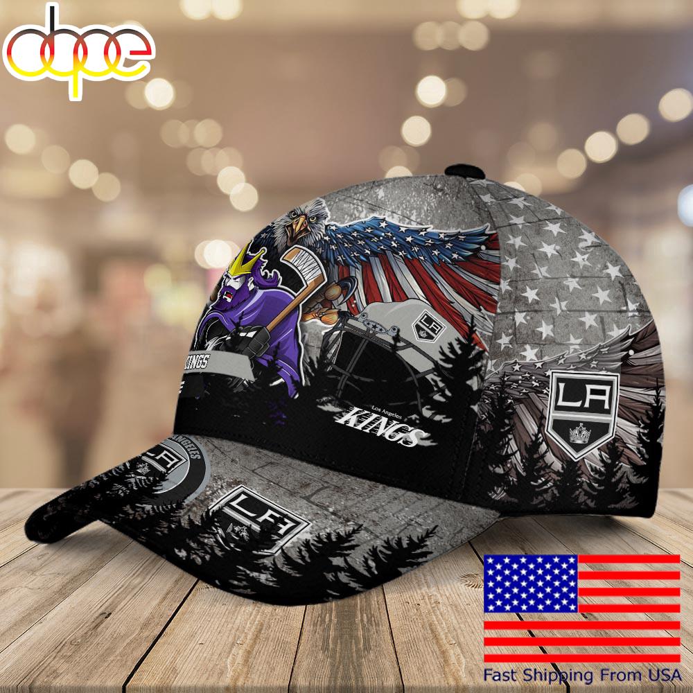 NHL Los Angeles Kings Mascot Logo Custom Name Baseball Cap