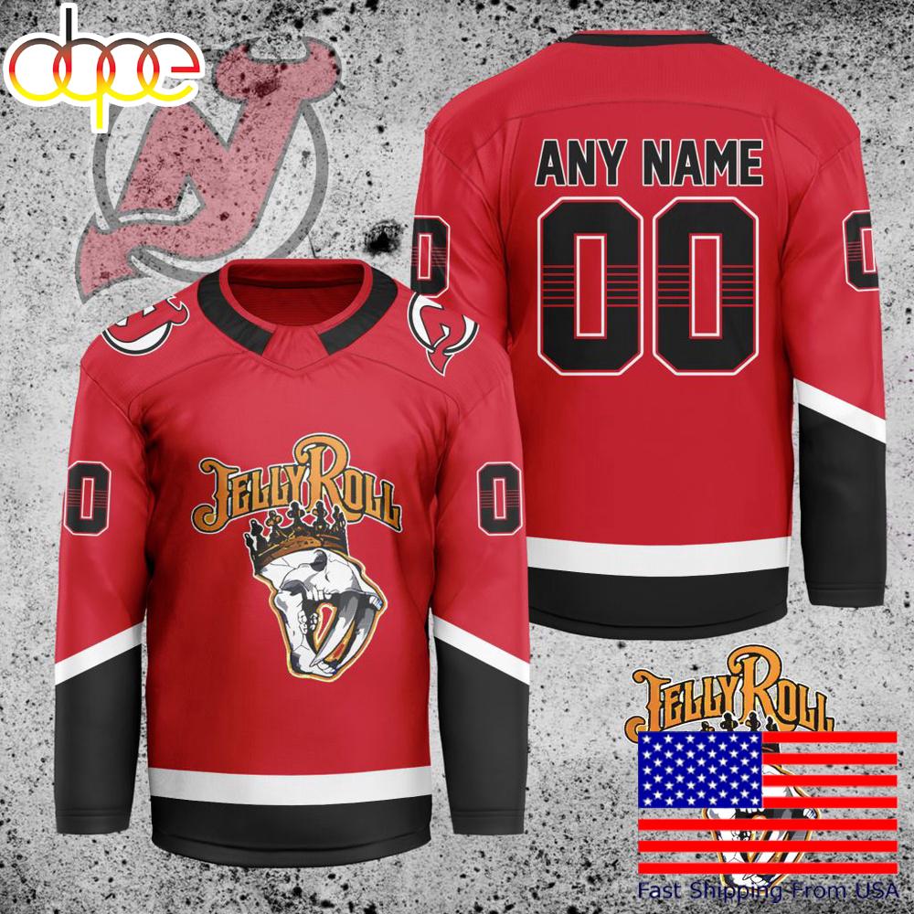 NHL New Jersey Devils Jelly Roll Custom Hockey Jersey