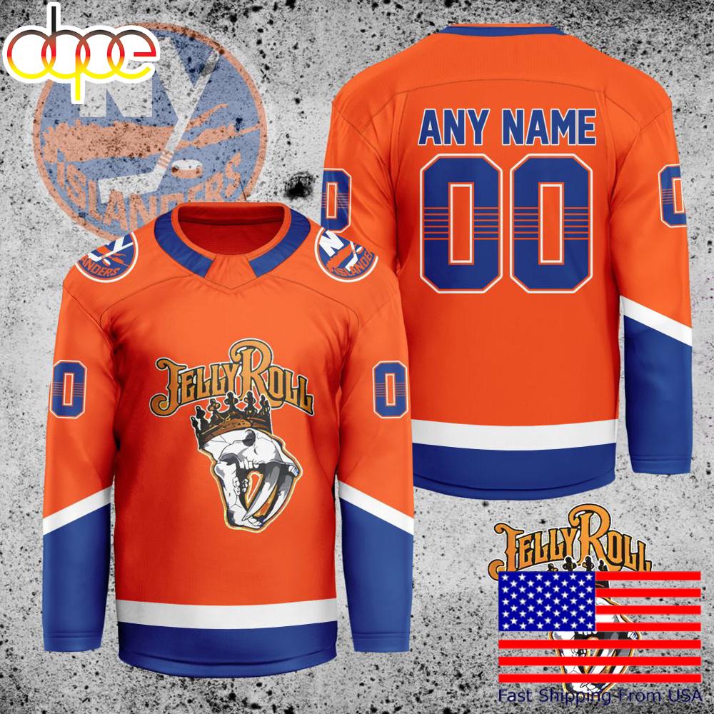 NHL New York Islanders Jelly Roll Custom Hockey Jersey
