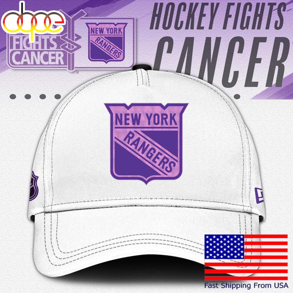 NHL New York Rangers Hockey Fight Cancer Supporters Cap , Nhl Hockey Cap
