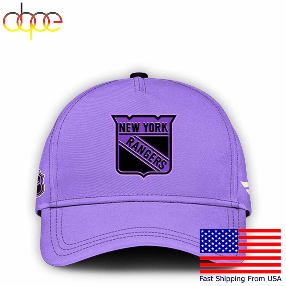 NHL New York Rangers Hockey Purple Fight Cancer Cap , Nhl Hockey Cap
