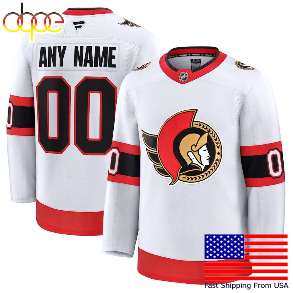 NHL Ottawa Senators Away New Design 2025 Custom Hockey Jersey