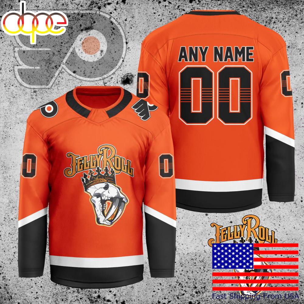 NHL Philadelphia Flyers Jelly Roll Custom Hockey Jersey