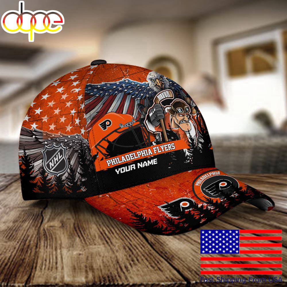 NHL Philadelphia Flyers Mascot Logo Custom Name Baseball Cap
