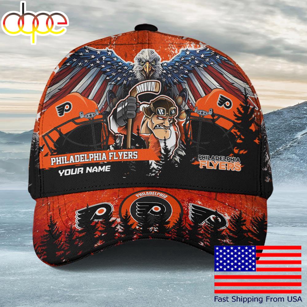 NHL Philadelphia Flyers Mascot Logo Custom Name Baseball Cap