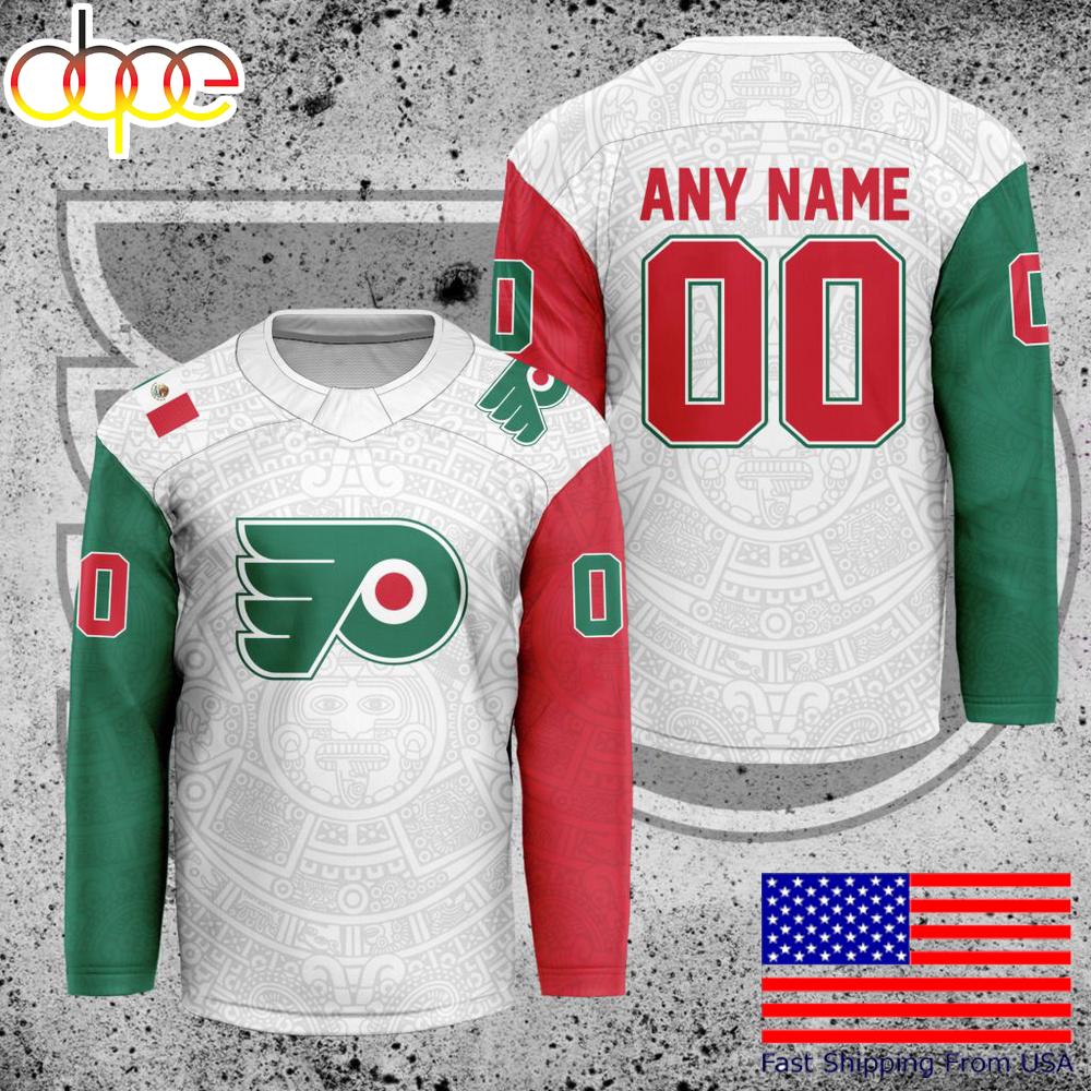 NHL Philadelphia Flyers Mexican Heritage Custom Hockey Jersey
