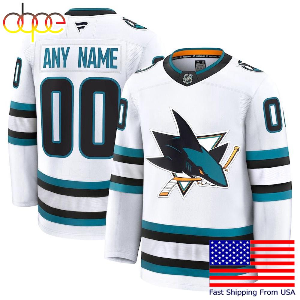 NHL San Jose Sharks Away New Design 2025 Custom Hockey Jersey