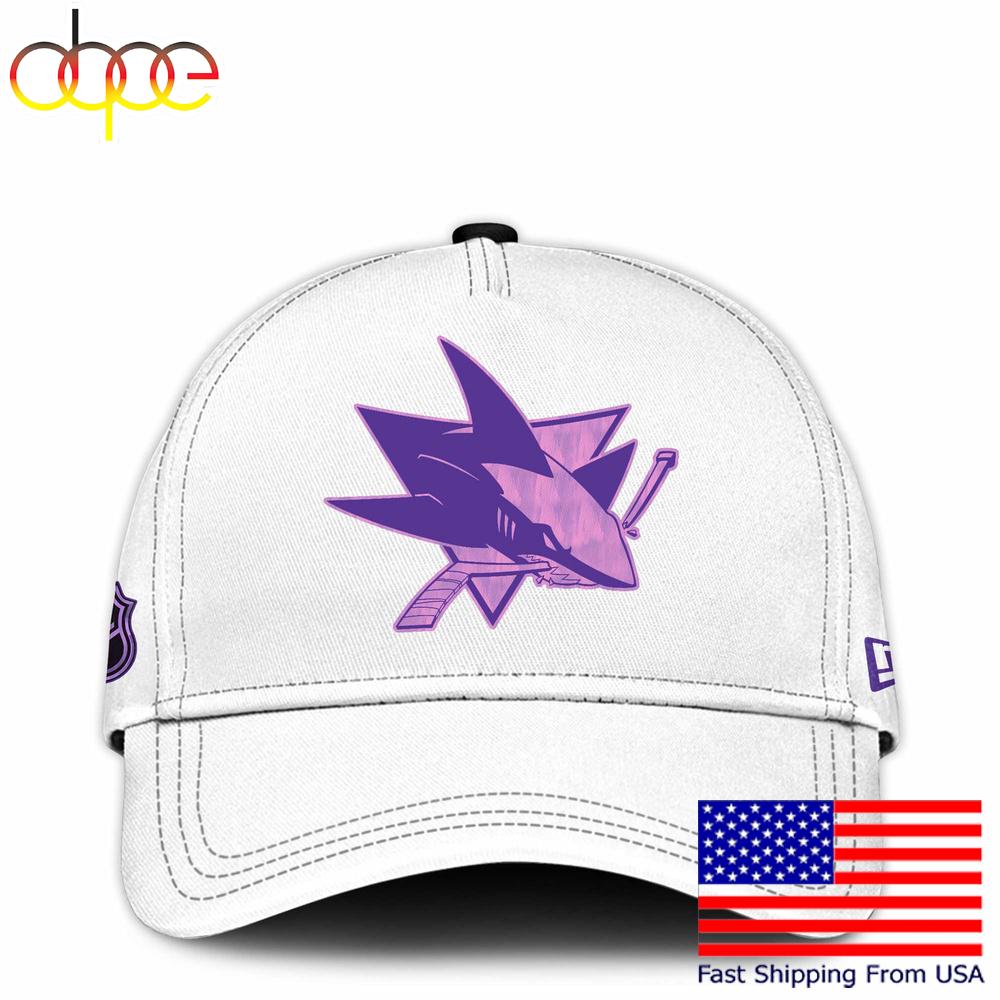 NHL San Jose Sharks Hockey Fight Cancer Supporters Cap , Nhl Hockey Cap