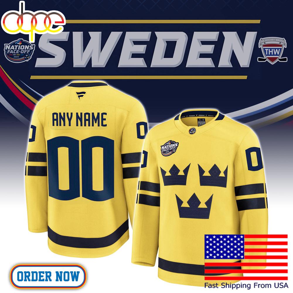 NHL Sweden 4 Nations Face-Off 2025 Hockey Jersey