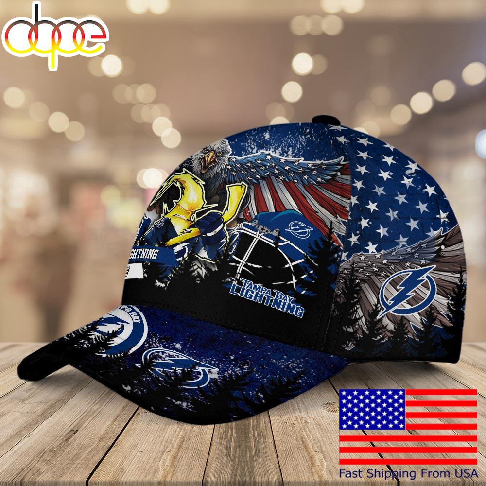 NHL Tampa Bay Lightning Mascot Logo Custom Name Baseball Cap