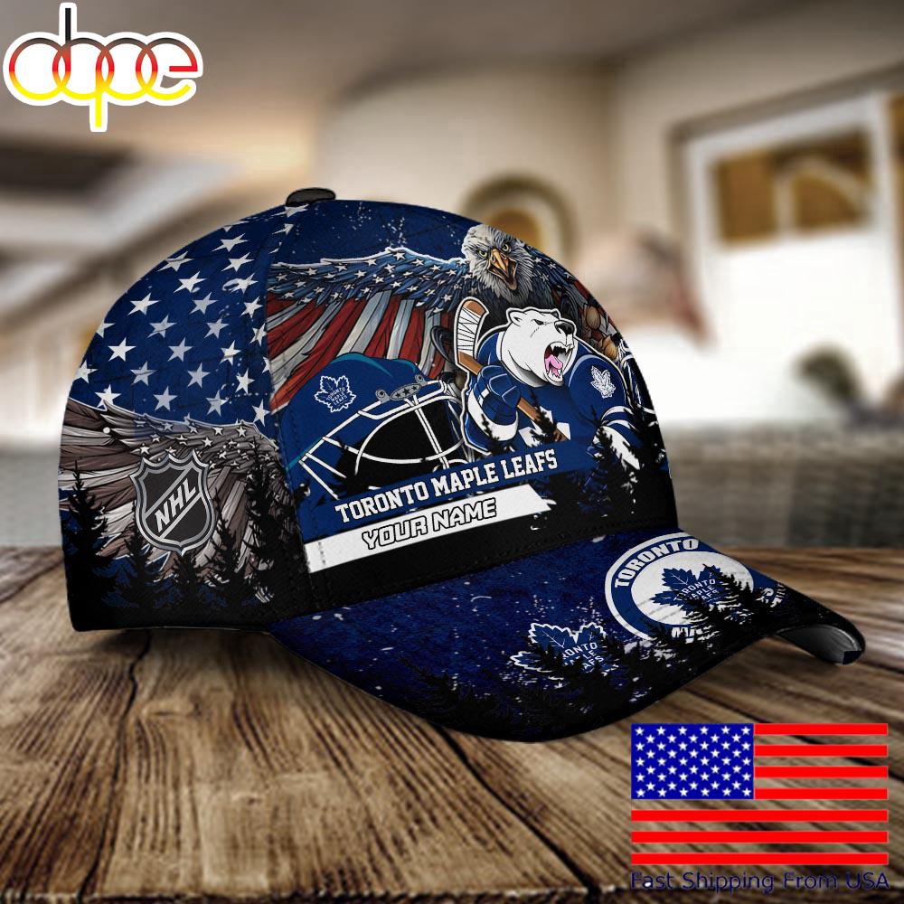 NHL Toronto Maple Leafs Mascot Logo Custom Name Baseball Cap