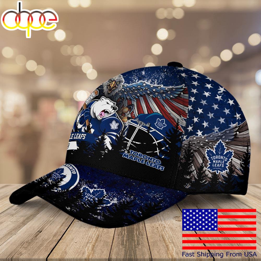 NHL Toronto Maple Leafs Mascot Logo Custom Name Baseball Cap