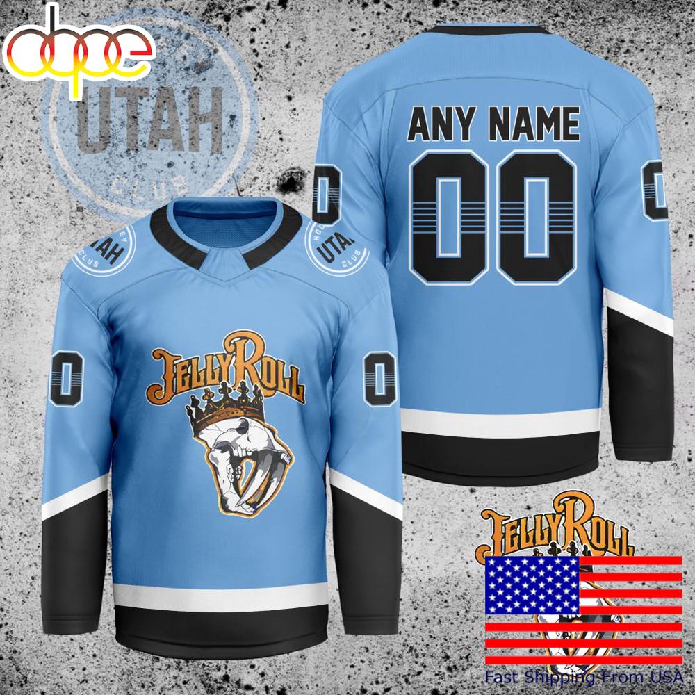 NHL Utah Hockey Club Jelly Roll Custom Hockey Jersey