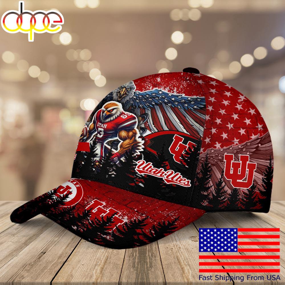 NHL Utah Utes Mascot Logo Custom Name Baseball Cap