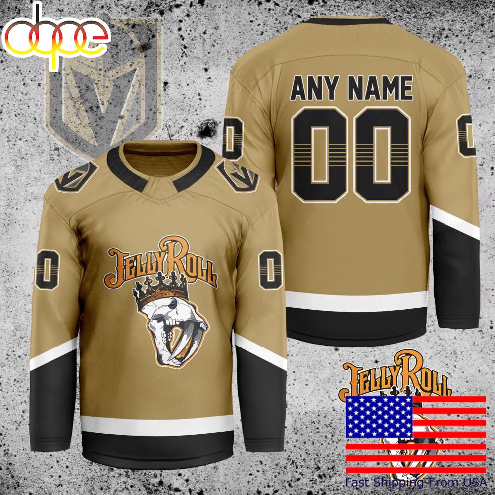 NHL Vegas Golden Knights Jelly Roll Custom Hockey Jersey