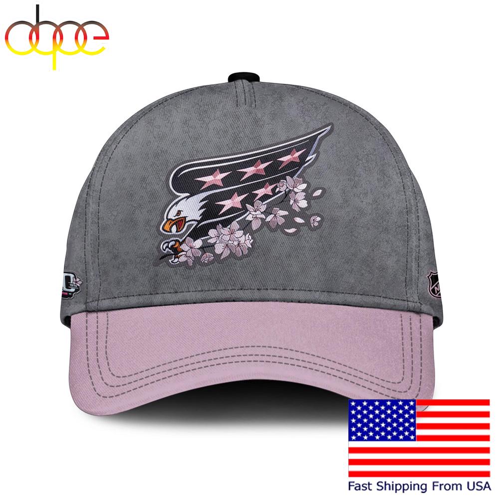 NHL Washington Capitals 50Th Anniversary Cherry Blossom Cap , Nhl Hockey Cap