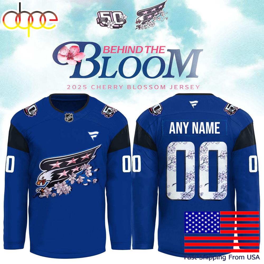 NHL Washington Capitals 50Th Anniversary Cherry Blossom Hockey Jersey