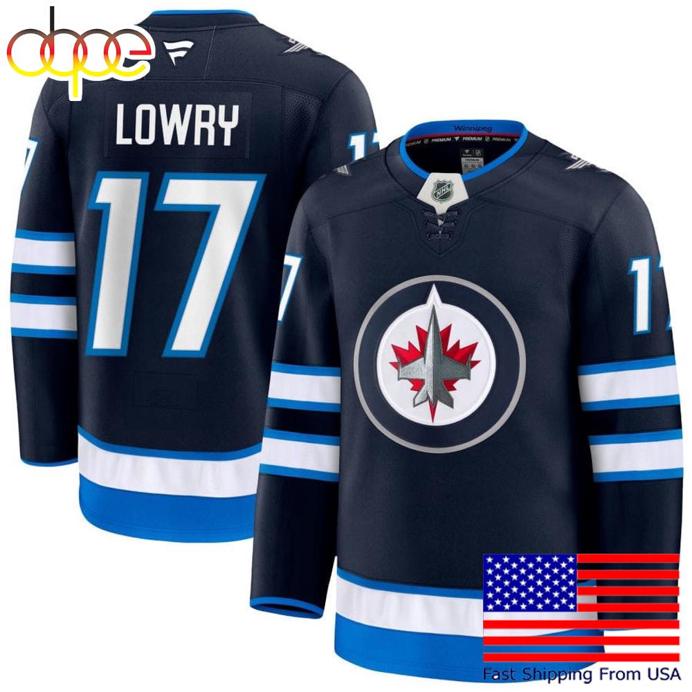 NHL Winnipeg Jets Adam Lowry Blue Limited Hockey Jersey, Winnipeg Jets Jersey