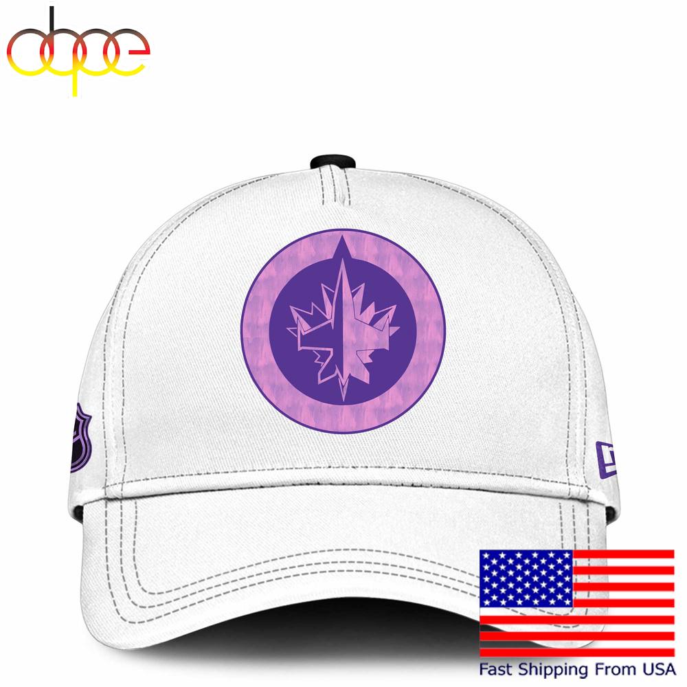 NHL Winnipeg Jets Hockey Fight Cancer Supporters Cap , Nhl Hockey Cap