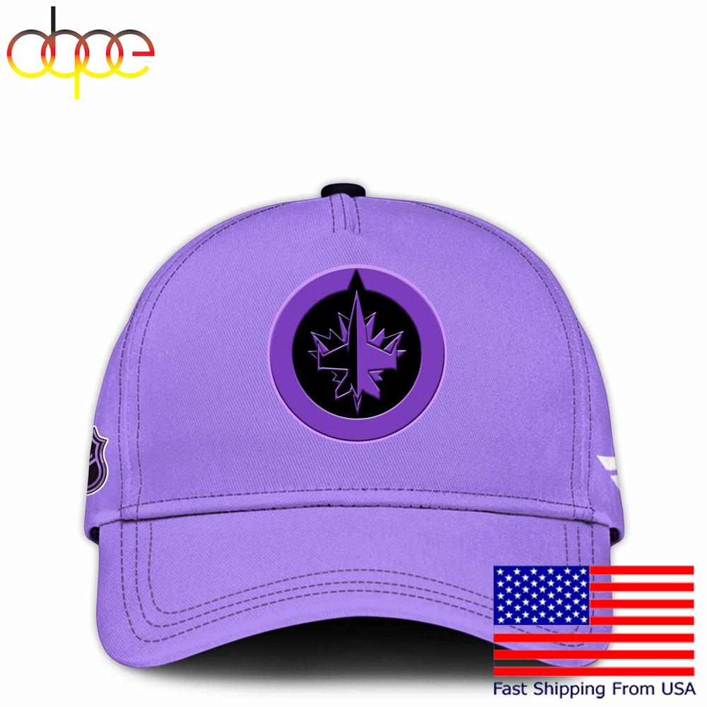 NHL Winnipeg Jets Hockey Purple Fight Cancer Cap , Nhl Hockey Cap