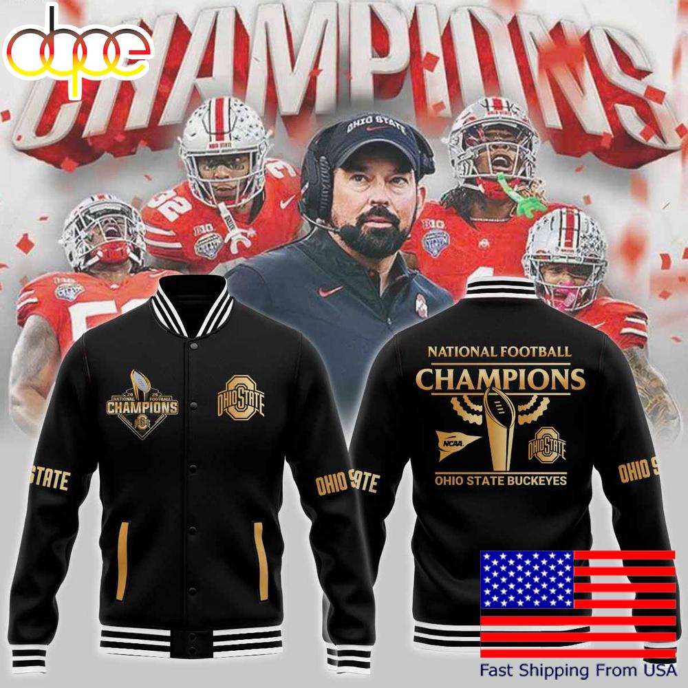 Ohio State Buckeyes National Football Champions 2025 Baseball Jacket