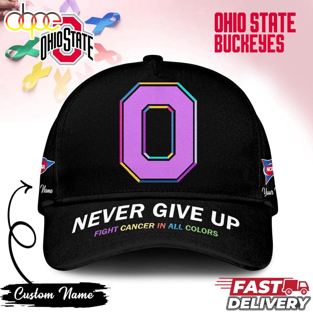 Ohio State Buckeyes NCAA Fight Cancer In All Colors Baseball Cap