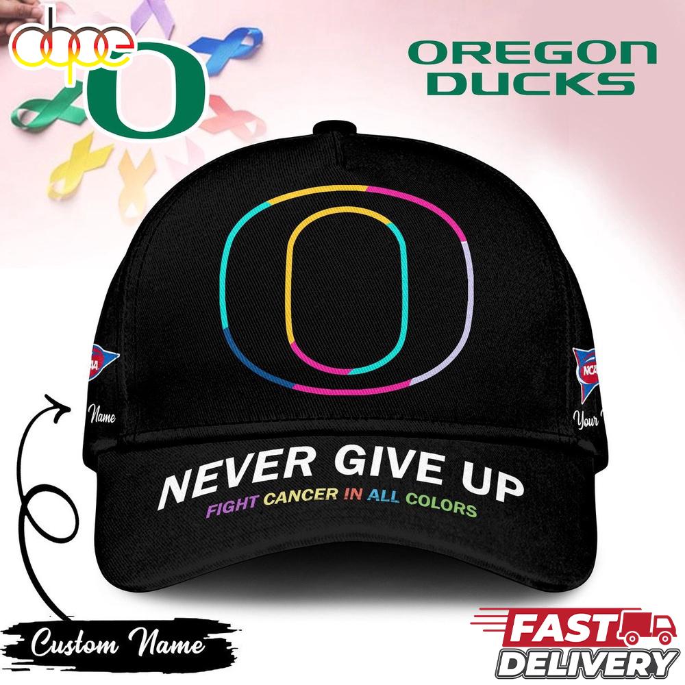 Oregon Ducks NCAA Fight Cancer In All Colors Baseball Cap