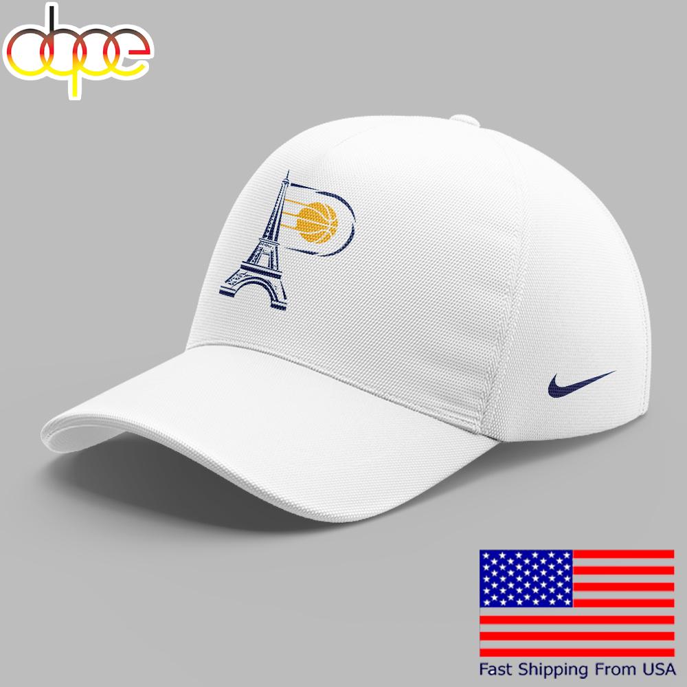 Pacers Basketball 2025 Limited Pacers x Paris White Cap  For Fans
