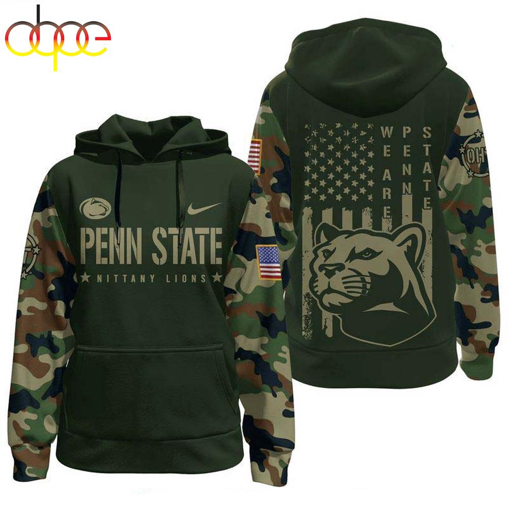Penn State Nittany Lions Veteran 3D Hoodie Shirt