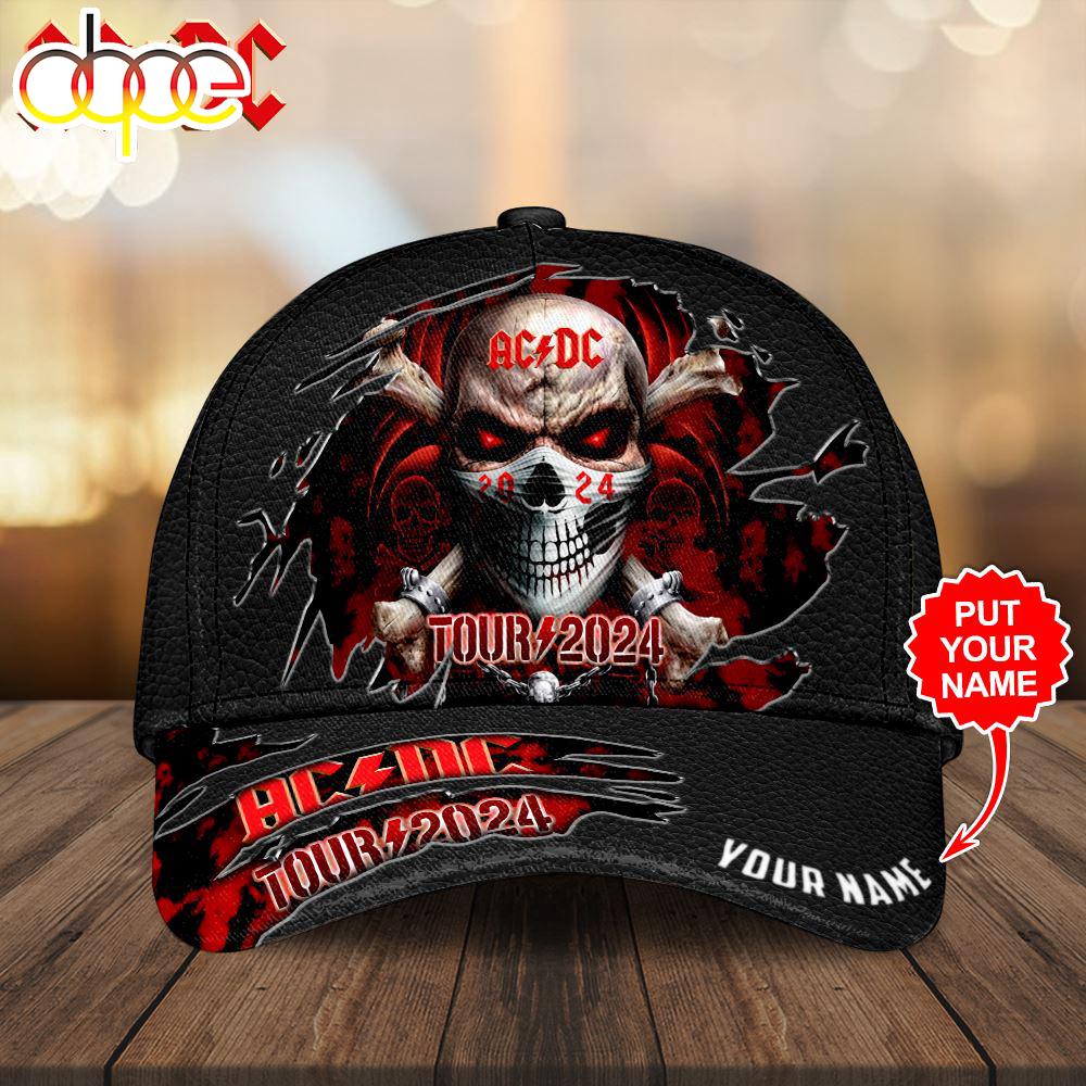 Custom Name 3D Cap Hat Personalized ACDC Classic Cap Hat 3D For Women And Men