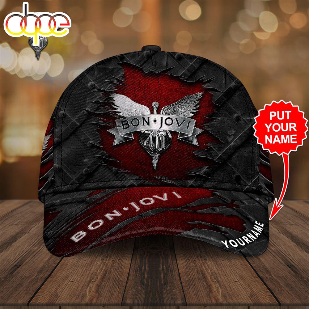Custom Name 3D Cap Hat Personalized Bon Jovi Classic Cap 3D Hat Trendding New