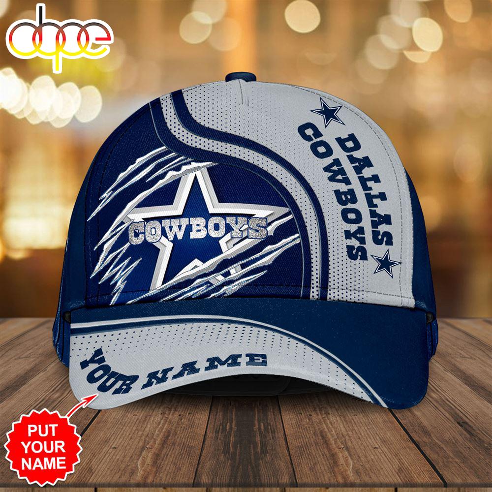 Custom Name 3D Cap Hat Personalized Dallas Cowboys Classic Cap Hat 3D For Women And Men