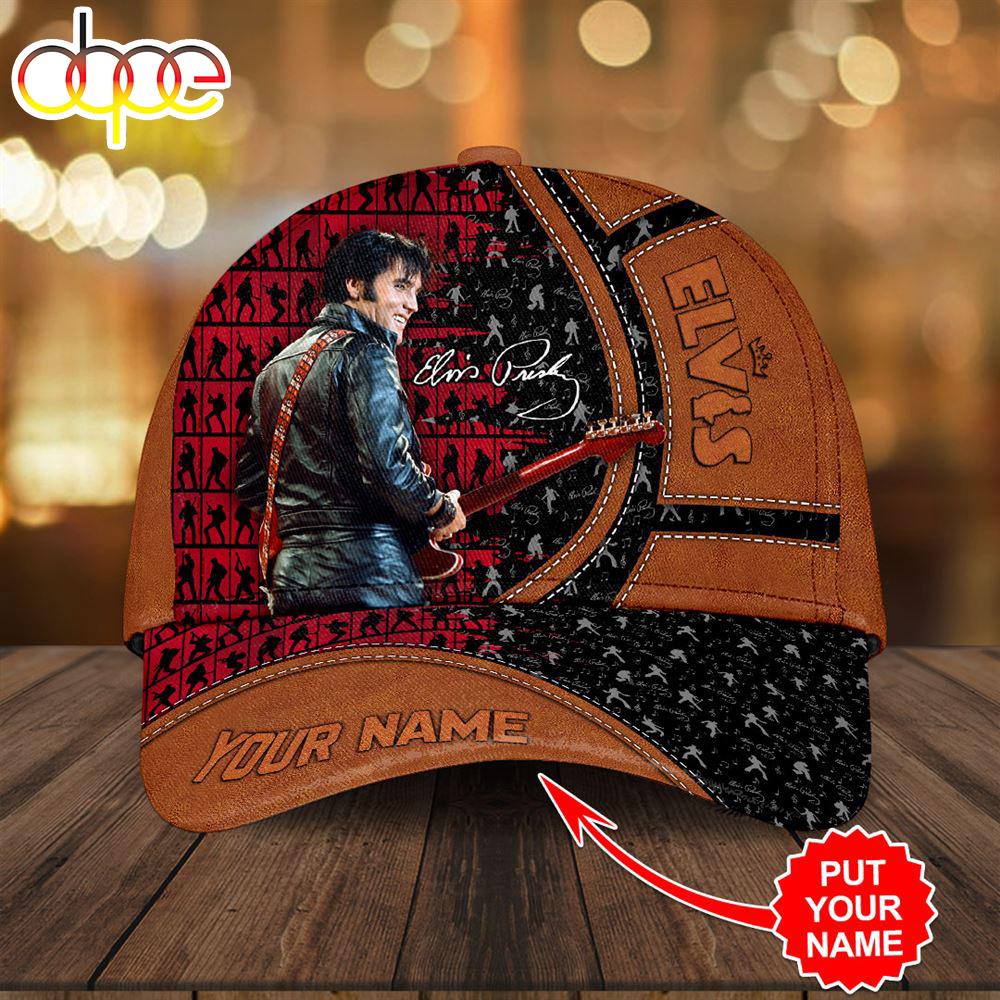 Custom Name 3D Cap Hat Personalized Elvis Presley Classic Cap Gift Christmas For Fans