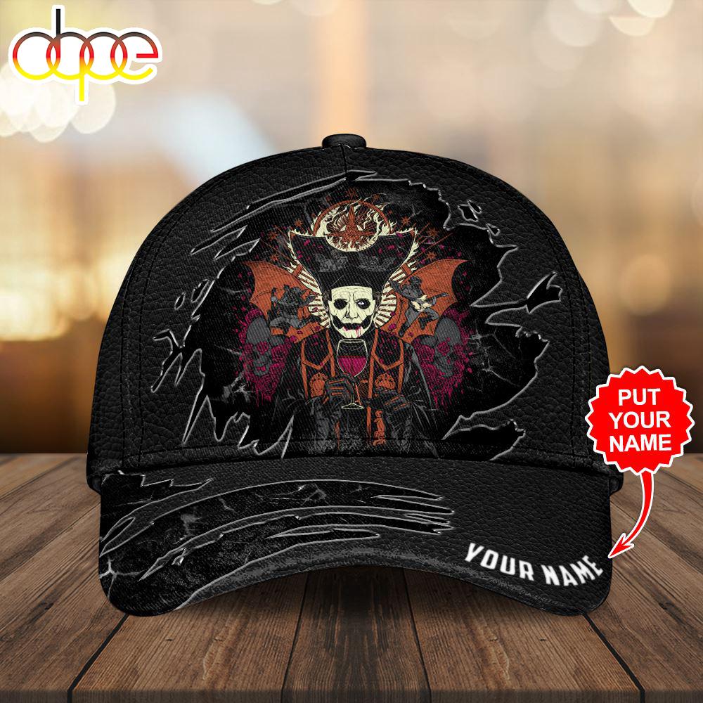 Custom Name 3D Cap Hat Personalized Ghost Band Classic Cap 3D Hat Trendding New