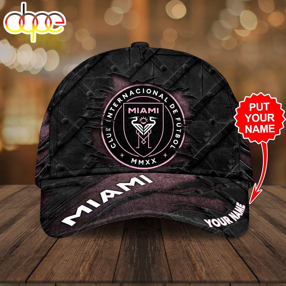 Custom Name 3D Cap Hat Personalized Inter Miami CF Classic Cap Gift Christmas For Fans