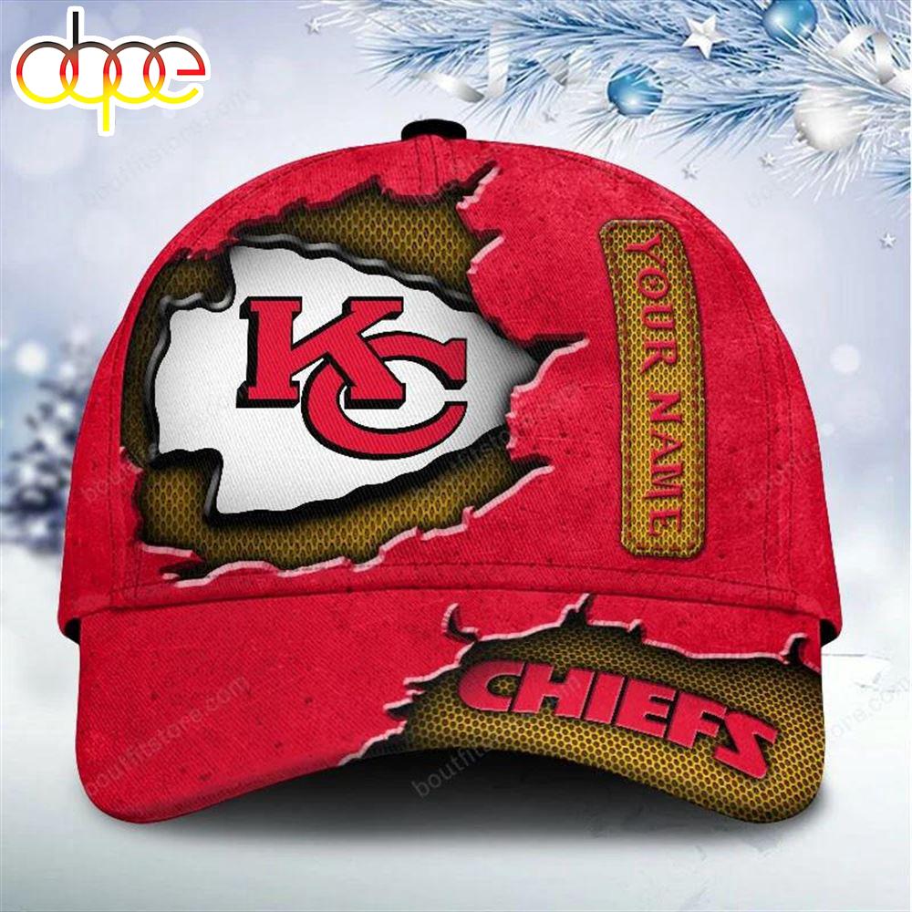 Custom Name 3D Cap Hat Personalized Kansas City Chiefs Classic Cap 3D Hat Trendding New