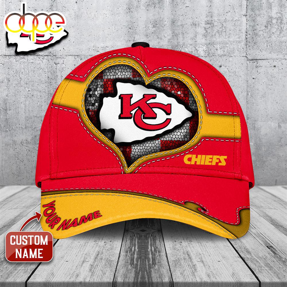 Custom Name 3D Cap Hat Personalized Kansas City Chiefs Classic Cap Gift Christmas For Fans