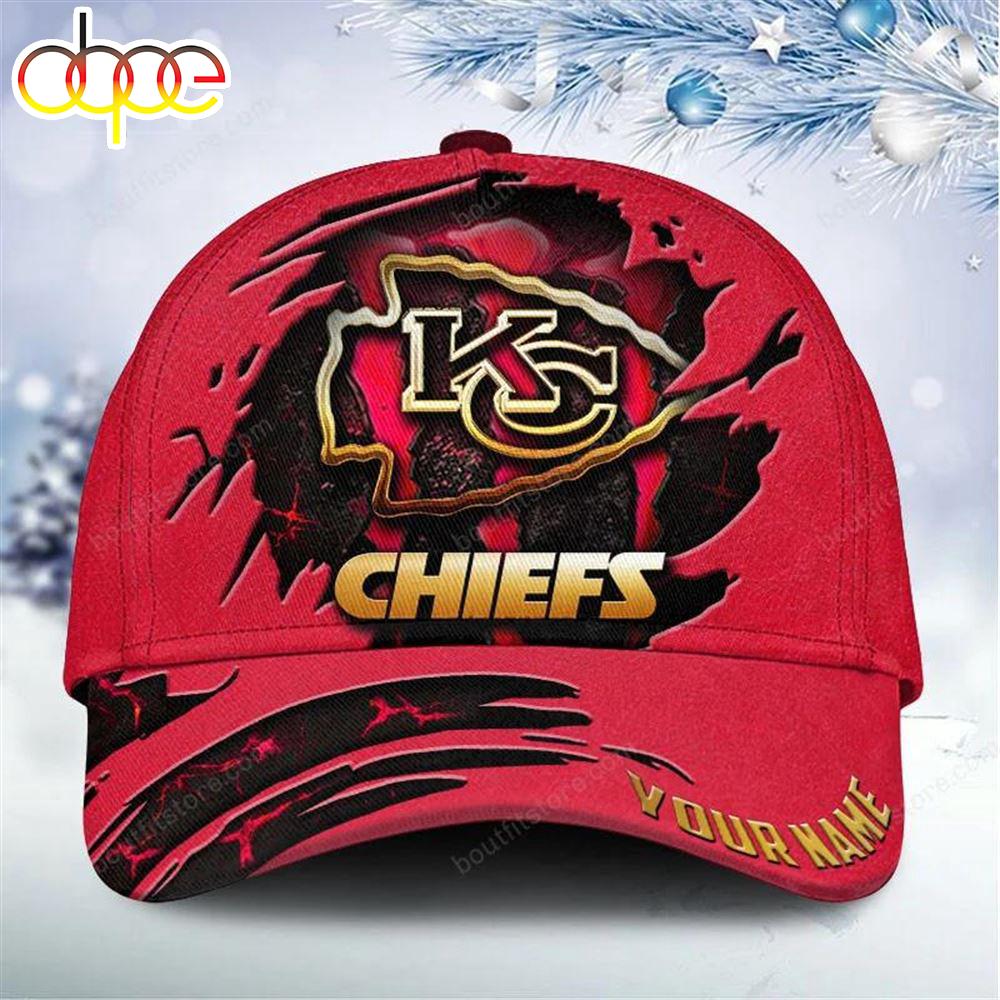 Custom Name 3D Cap Hat Personalized Kansas City Chiefs Classic Cap Hat 3D For Women And Men