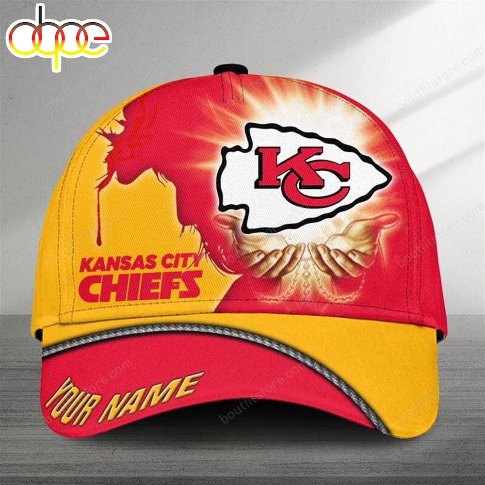 Custom Name 3D Cap Hat Personalized Kansas City Chiefs Merry Christmas 3D Cap Hat Gift For Fans