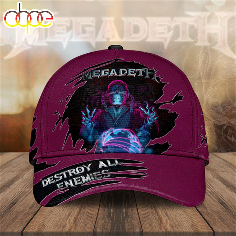 Custom Name 3D Cap Hat Personalized Megadeth Band Classic Cap Hat 3D For Women And Men