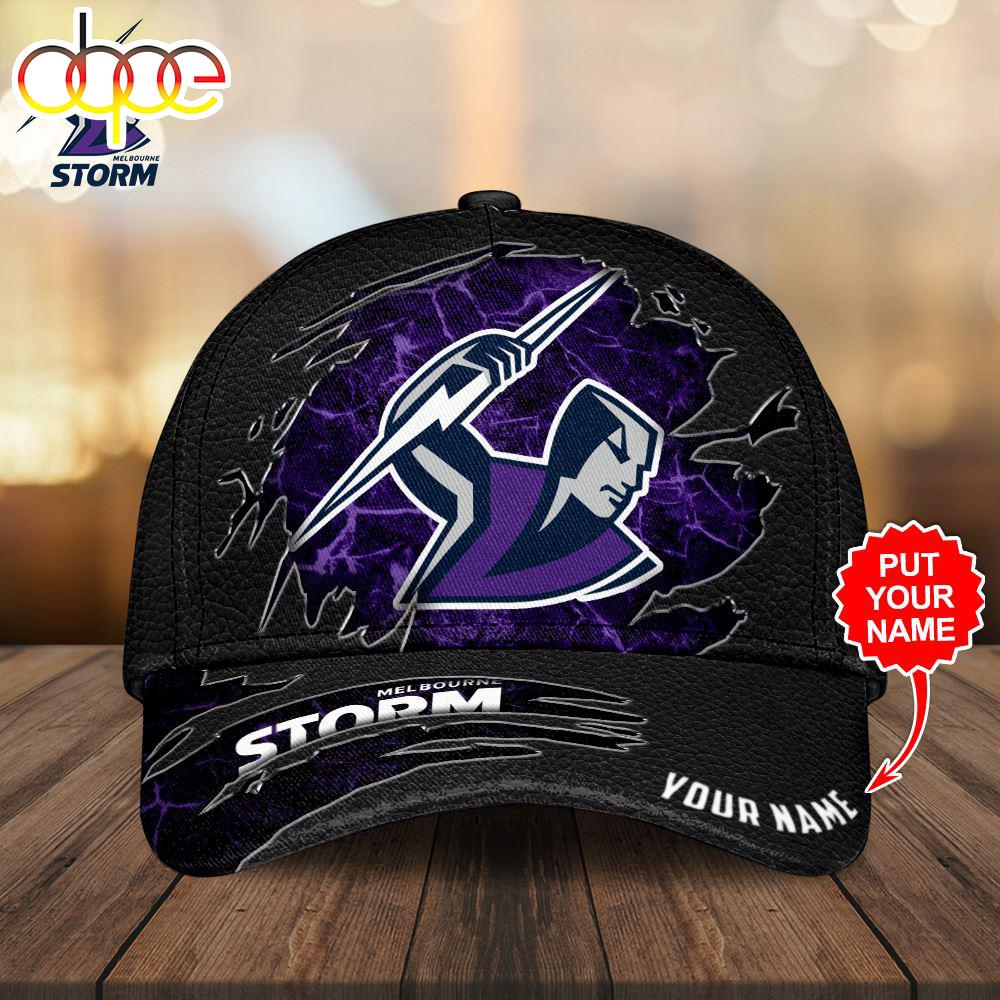 Custom Name 3D Cap Hat Personalized Melbourne Storm Classic Cap Gift Christmas For Fans