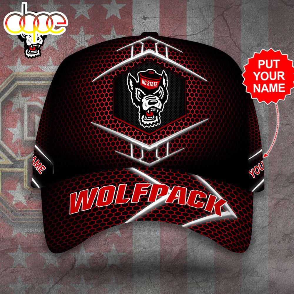 Custom Name 3D Cap Hat Personalized NC State Wolfpack Men's Basketball Classic Cap Hat 3D For Women And Men