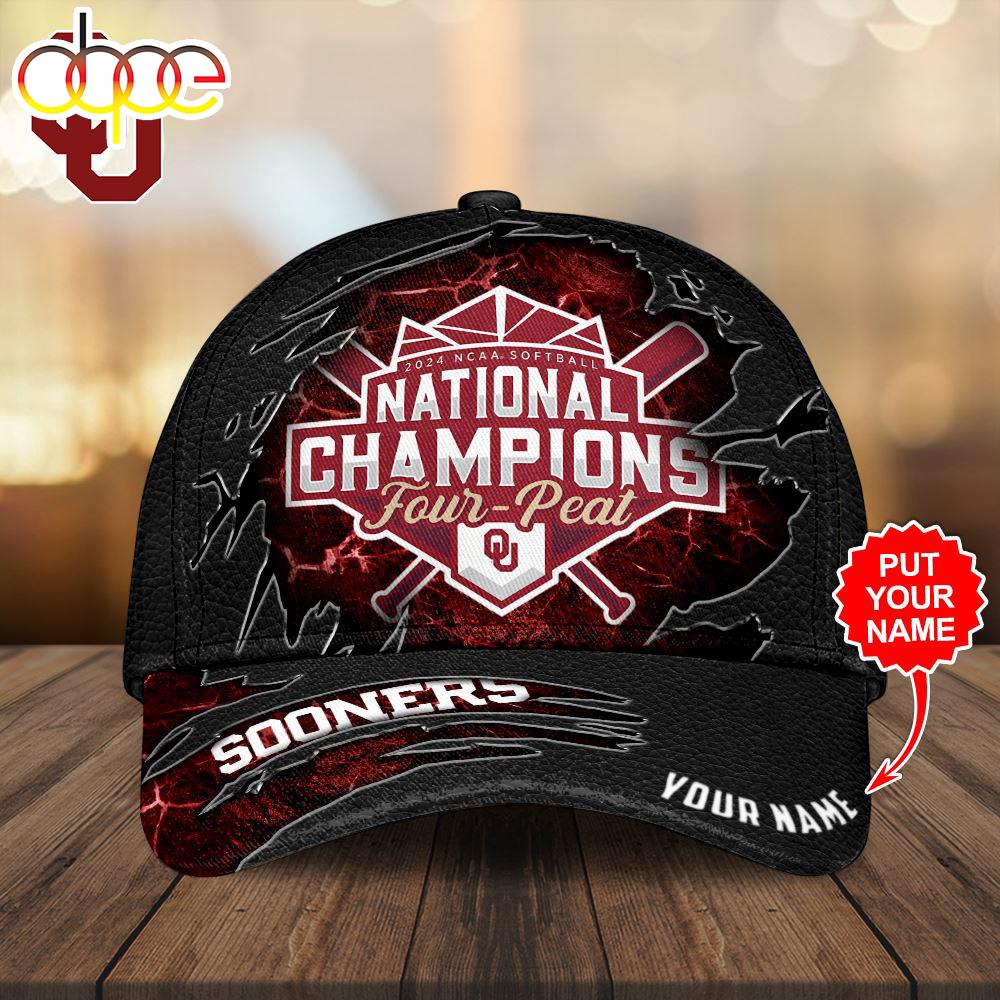 Custom Name 3D Cap Hat Personalized Oklahoma Sooners Women’s Softball Classic Cap 3D Hat Trendding New