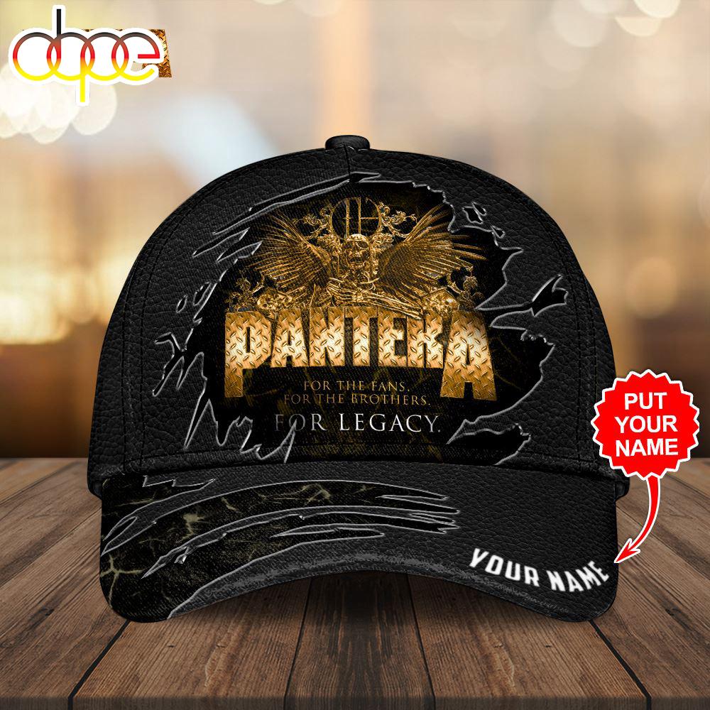 Custom Name 3D Cap Hat Personalized Pantera Merry Christmas 3D Cap Hat Gift For Fans