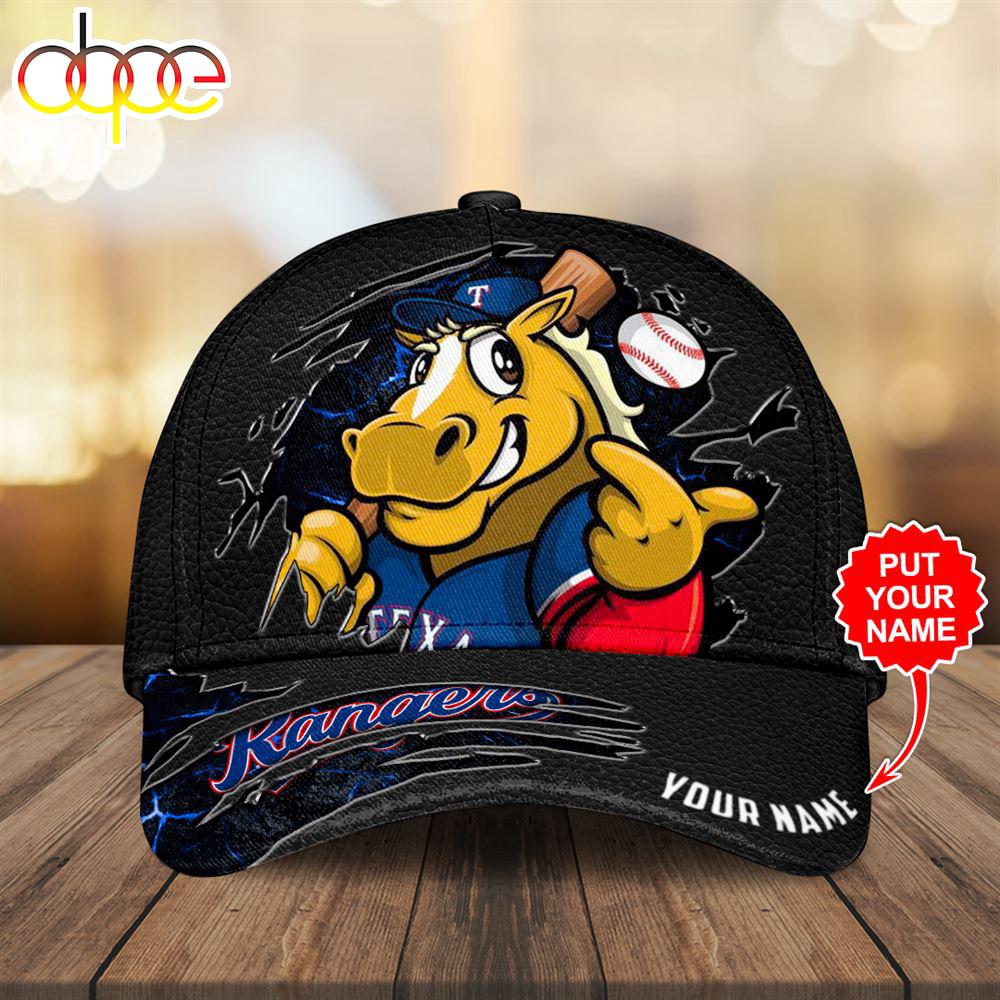 Custom Name 3D Cap Hat Personalized Texas Rangers Classic Cap Gift Christmas For Fans