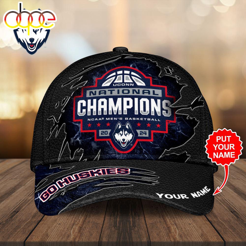 Custom Name 3D Cap Hat Personalized UConn Huskies Men's Basketball Classic Cap 3D Hat Trendding New