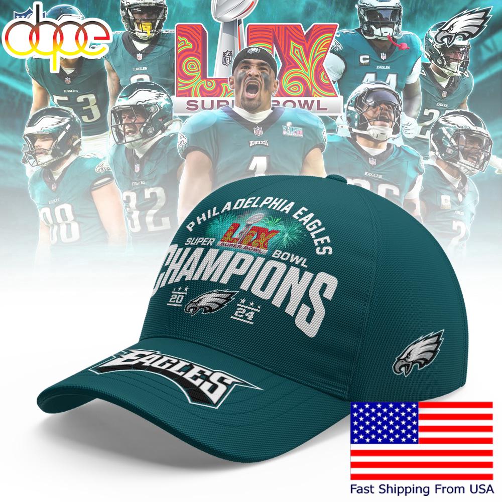 Philadelphia Eagles Super Bowl LIX Champions Baseball Cap