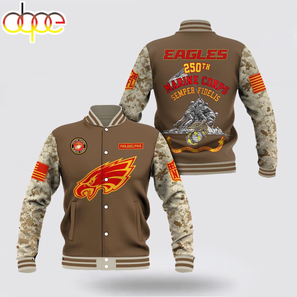 Philadelphia Eagles x US Marine Corps Baseball Jacket