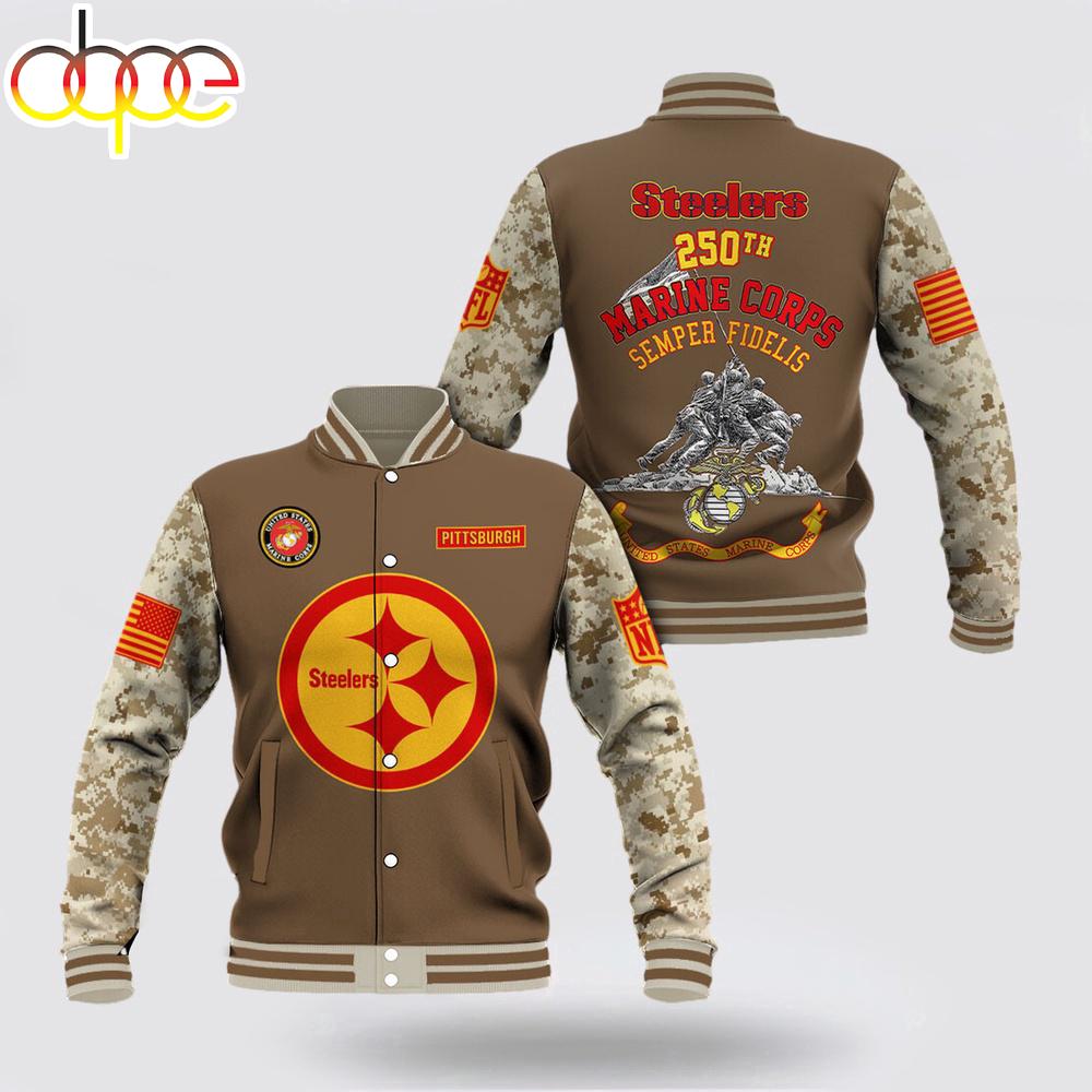 Pittsburgh Steelers x US Marine Corps Baseball Jacket