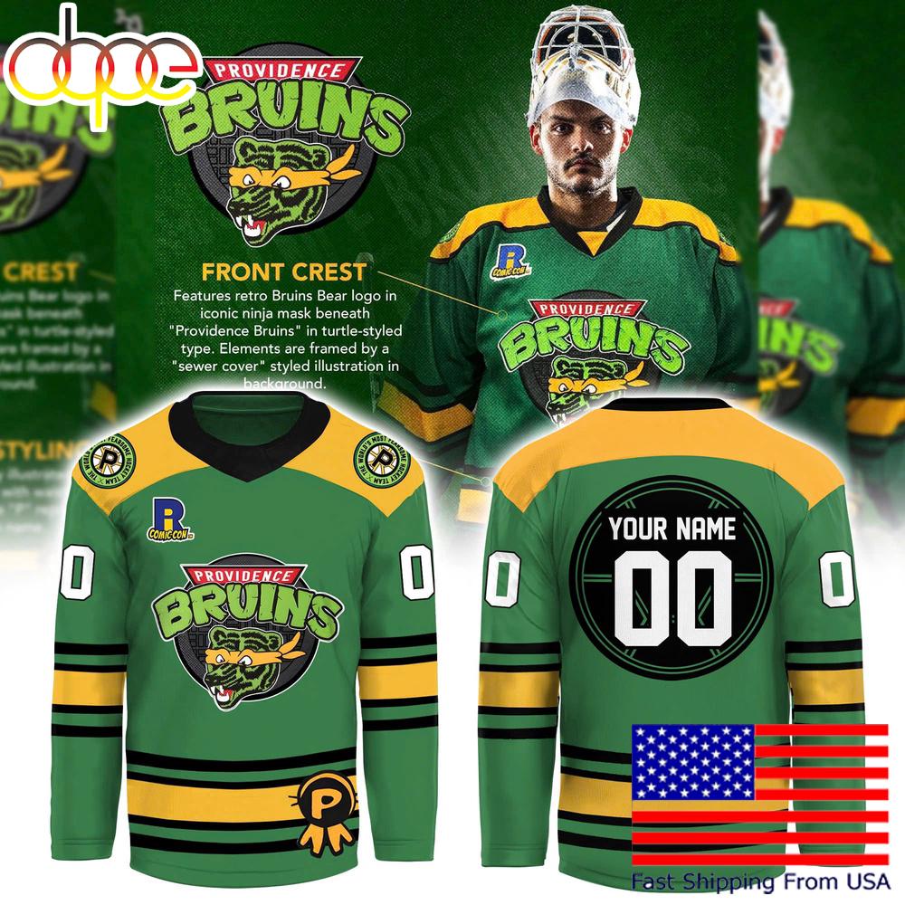 Providence Bruins Turtle Powered RI Comic Hockey Jersey
